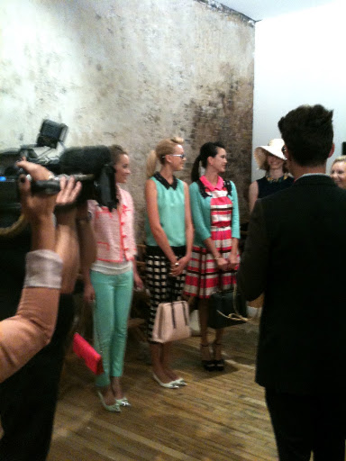Some of the models backstage, ready to walk. Some of the models backstage, ready to walk.