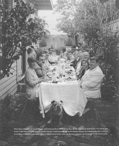 Friends and family enjoy a simple meal amongst a perfectly over-grown southern garden. (Martha Stewart Living) Friends and family enjoy a simple meal amongst a perfectly over-grown southern garden. (Martha Stewart Living)