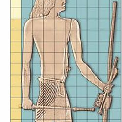 40 bis- Estudio del canon de los 18 puños en el relieve de Hesire