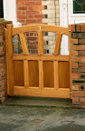 Custom designed gate in Iroko