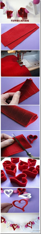 felt heart garland felt heart garland