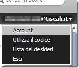 Menu account Apple