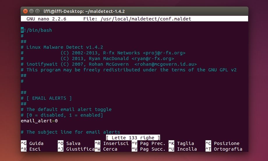 Linux Malware Detect (LMD) - Configurazione