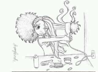 Brirose Please Stay Curly Natural Hair Cartoon