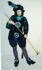 Black Velvet Troubador with Trumpet