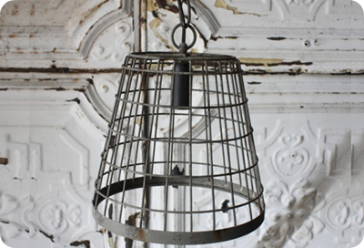 vintage basket light fixture