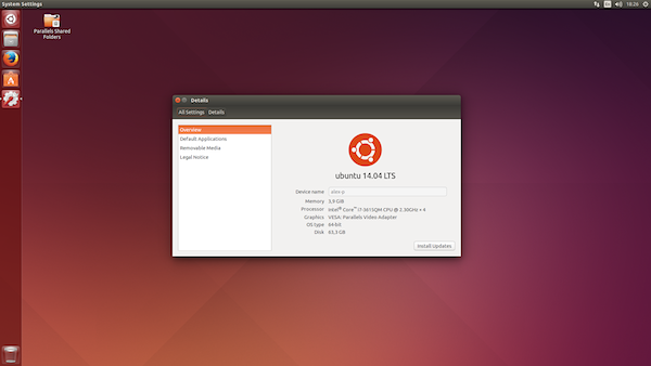 Ubuntu 14.04 & Parallels 9