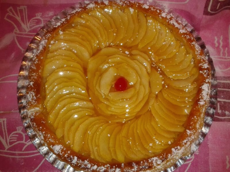 Tarta Flor de Manzana receta casera