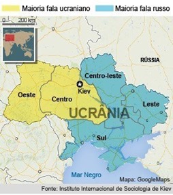 Parte oriental da Ucrânia é a favor da Rússia; parte ocidental quer uma aproximação com a União Europeia ucrania_v4