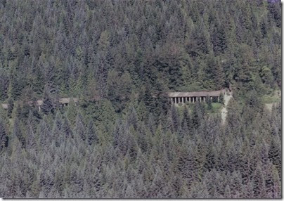 View of Concrete Snowshed on Iron Goat Trail from Highway 2 Viewpoint in 1994