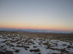 Sunset on the altiplano. Blurry shot taken out the window of a moving car, but awesome colours in the sky never the less.