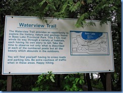 4507 Bass Lake Provincial Park - our walk in the Park - sign Waterview Trail 4507 Bass Lake Provincial Park - our walk in the Park - sign Waterview Trail