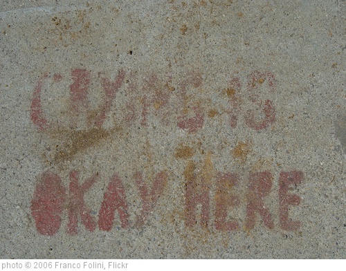 'Sidewalk Stencil: Crying is OK here' photo (c) 2006, Franco Folini - license: http://creativecommons.org/licenses/by-sa/2.0/