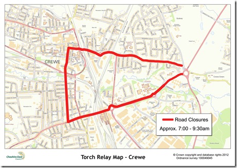 Crewe closure map