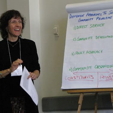 Joan Minieri, RCLA Fellow, facilitates many of the Social Change Leadership Network learning sessions.