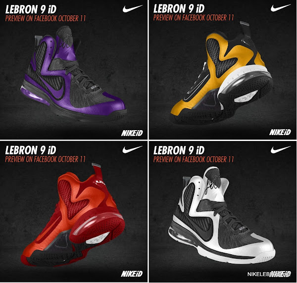 Nike LeBron 9 iD Six More Example Colorways