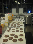 Rows and rows of flourless chocolate cookies. These are one of my favorite recipes.