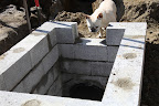 We better be careful!  This pit is quite deep!  These guys sure look like they know what they're doing.