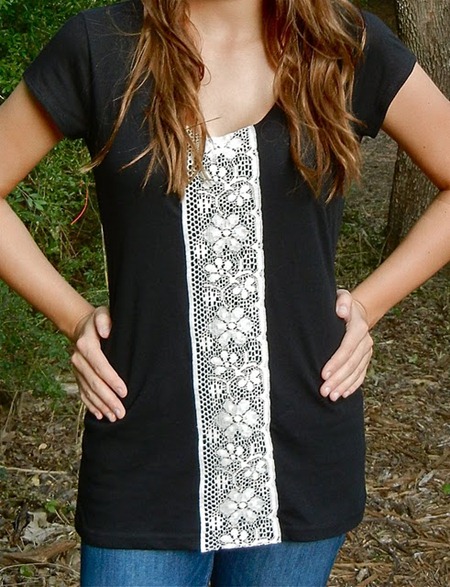 lace tape shirt tutorial