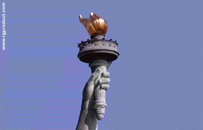 GB_US_olympics_torch_statue_of_liberty_Olympian_Mitall_tower_gold_flame_Anish_Kapoor_sculpture