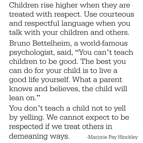 children and respect -- hinckley