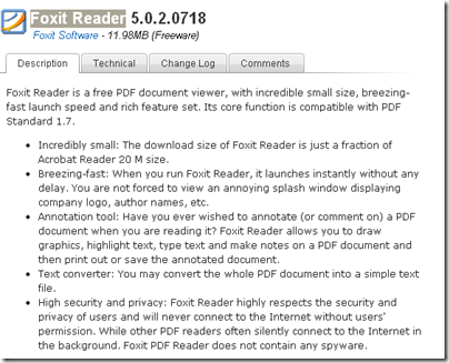 Foxit Reader Description