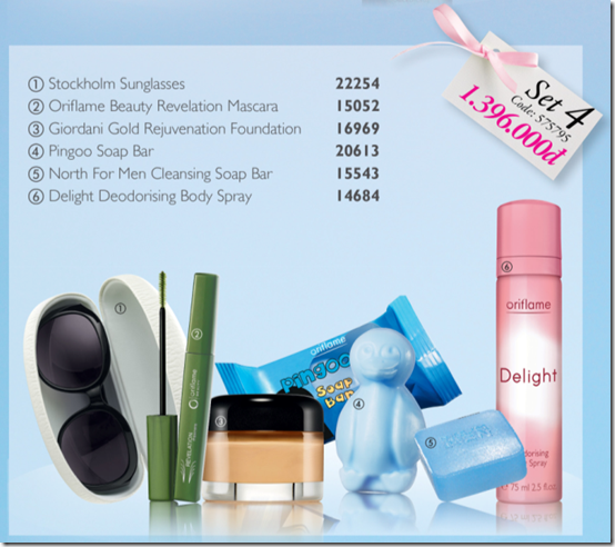 Oriflame - Chương trình quà set 8-2011 - Bộ 4