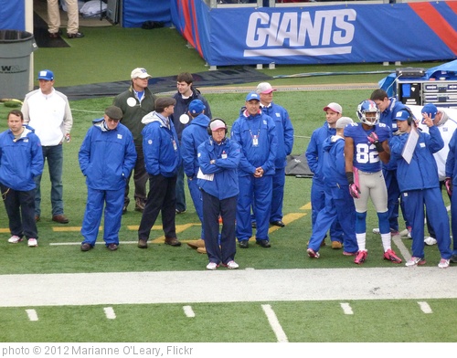 'Tom Coughlin watches from the sideline' photo (c) 2012, Marianne O'Leary - license: http://creativecommons.org/licenses/by/2.0/