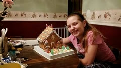 Katie & her Gingerbread House 2