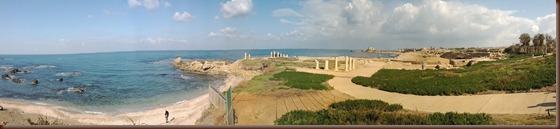 2.25 Caesarea Sea Wall and Palace Ruins Panorama 2.25 Caesarea Sea Wall and Palace Ruins Panorama