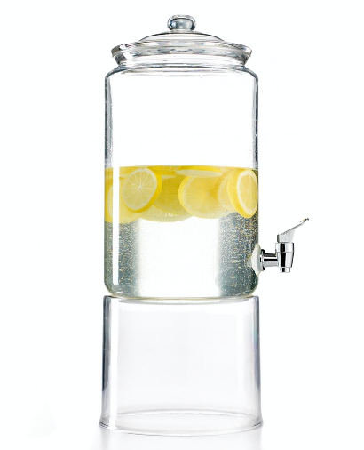 This modern acrylic beverage server is also from our Macy's line. It allows guests to help themselves and looks great. (macys.com) This modern acrylic beverage server is also from our Macy's line. It allows guests to help themselves and looks great. (macys.com)