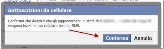 aggiornamenti di stato tramite cellulare