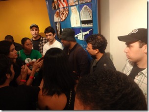 Padre Leandro e integrantes da Banda Shekinah em coletiva de imprensa Padre Leandro e integrantes da Banda Shekinah em coletiva de imprensa