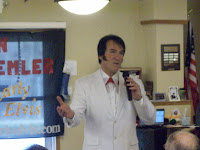 Ron Selmer as Elvis performing at Lending Hands Ron Selmer as Elvis performing at Lending Hands