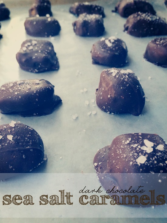 Homemade Dark Chocolate Sea Salt Caramels | Shan-Made