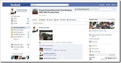 Facebook Forum Komunikasi Guru Seni SMP SMA Provinsi Riau