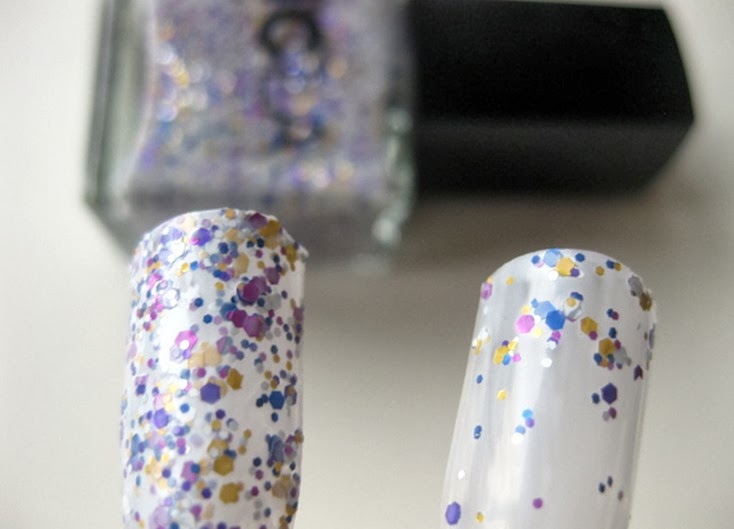 NCLA-Cookies Gold-swatches-white-glitter-speckled-polish