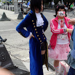 cosplay on Jingu bridge in Harajuku, Japan 