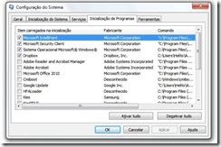 Inicialização de programas