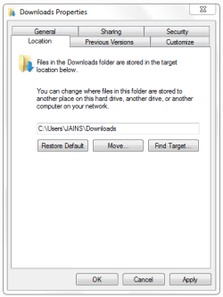Downloads-folder-properties