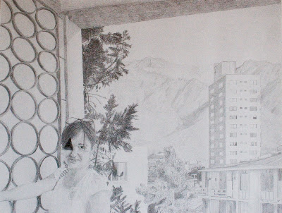 6. First term projet (o en chileno, prueba global 1). Hacer un retrato (en realidad era con trampa, uno calca los rasgos principales y mediante luces y sombras hace los detalles), y hacer un fondo con perspectiva. Obviamente el retrato es de mi y el fondo es la vista desde el depto del Rodri. :) Me gusta mucho, sobretodo todos los detalles que le hice. 6. First term projet (o en chileno, prueba global 1). Hacer un retrato (en realidad era con trampa, uno calca los rasgos principales y mediante luces y sombras hace los detalles), y hacer un fondo con perspectiva. Obviamente el retrato es de mi y el fondo es la vista desde el depto del Rodri. :) Me gusta mucho, sobretodo todos los detalles que le hice.