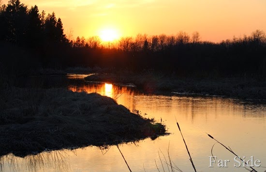 Sunset on Shell River in May