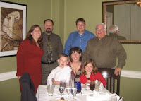Everyone after dinner - no food on dads OR my shirt!