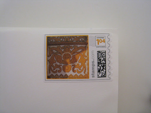 Postage from Stamps.com showed one of Rosma's photos.
