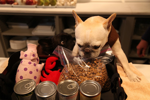 And I'll throw in my stuffed red crab and also a big bag of dry food.