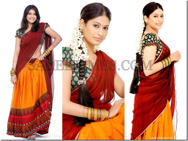 Brown_Yellow_Half_Saree
