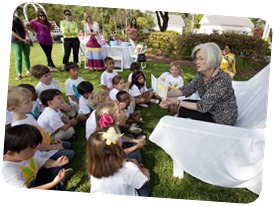 First Lady Dianne Bentley's Easter Egg Hunt at The Alabama Governor's Mansion with kindergarten students from Wilson Elementary, April 2, 2012.