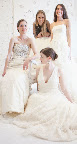 Jackie Courtney of Nearly Newlywed with her girls in Monique Lhuillier and Vera Wang Jackie Courtney of Nearly Newlywed with her girls in Monique Lhuillier and Vera Wang