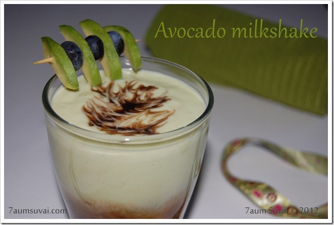 Avocado milkshake