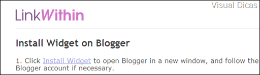Como inserir uma lista de links relacionados no seu Blogger - Visual Dicas